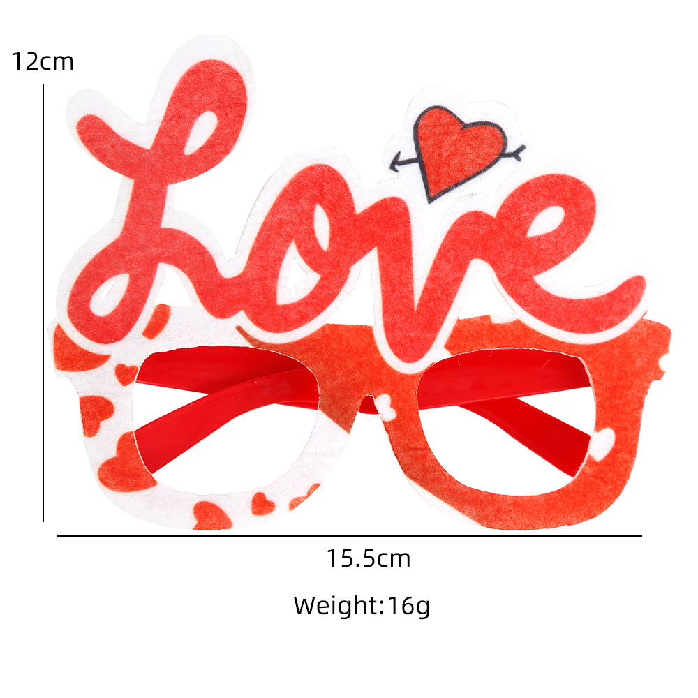 Wholesale Valentine's Day Glasses Party Decorations LOVE Love Glasses Frame Holiday Party Dress Up Photo Props